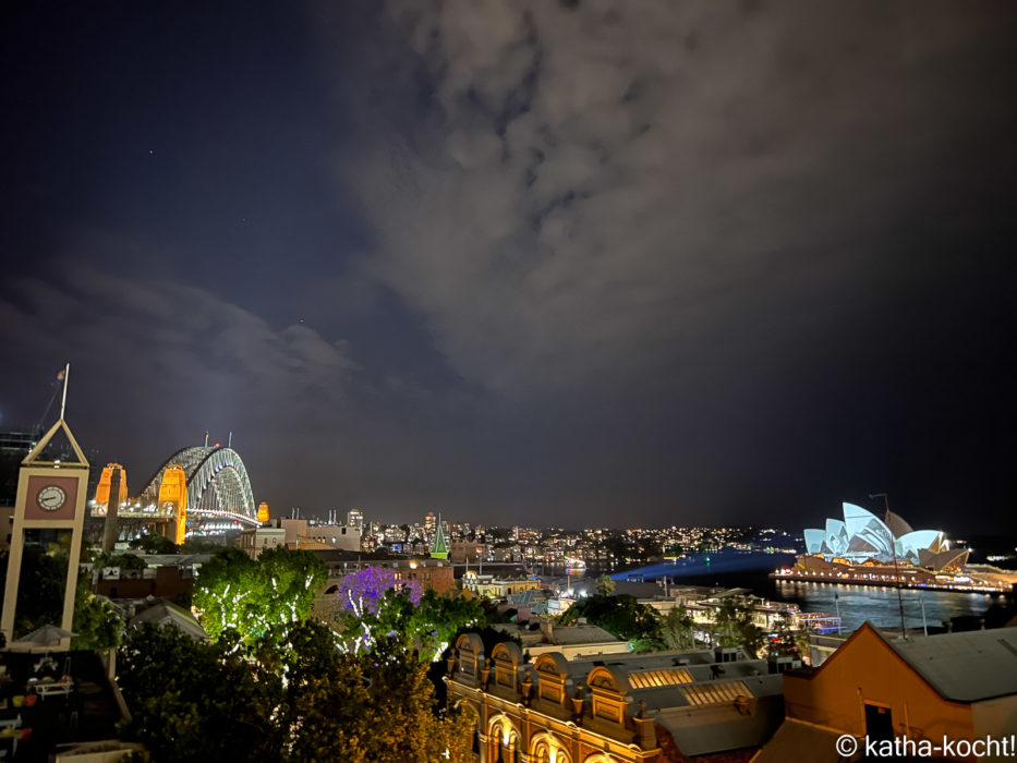 Ausblick vom Balkon des Rendezvoushotel Sydney