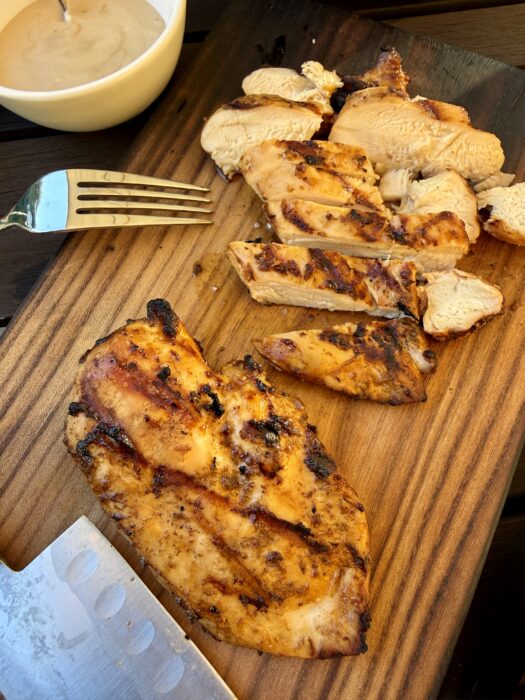 Grillmarinade - Knoblauch-Chili-Erdnusshaehnchen